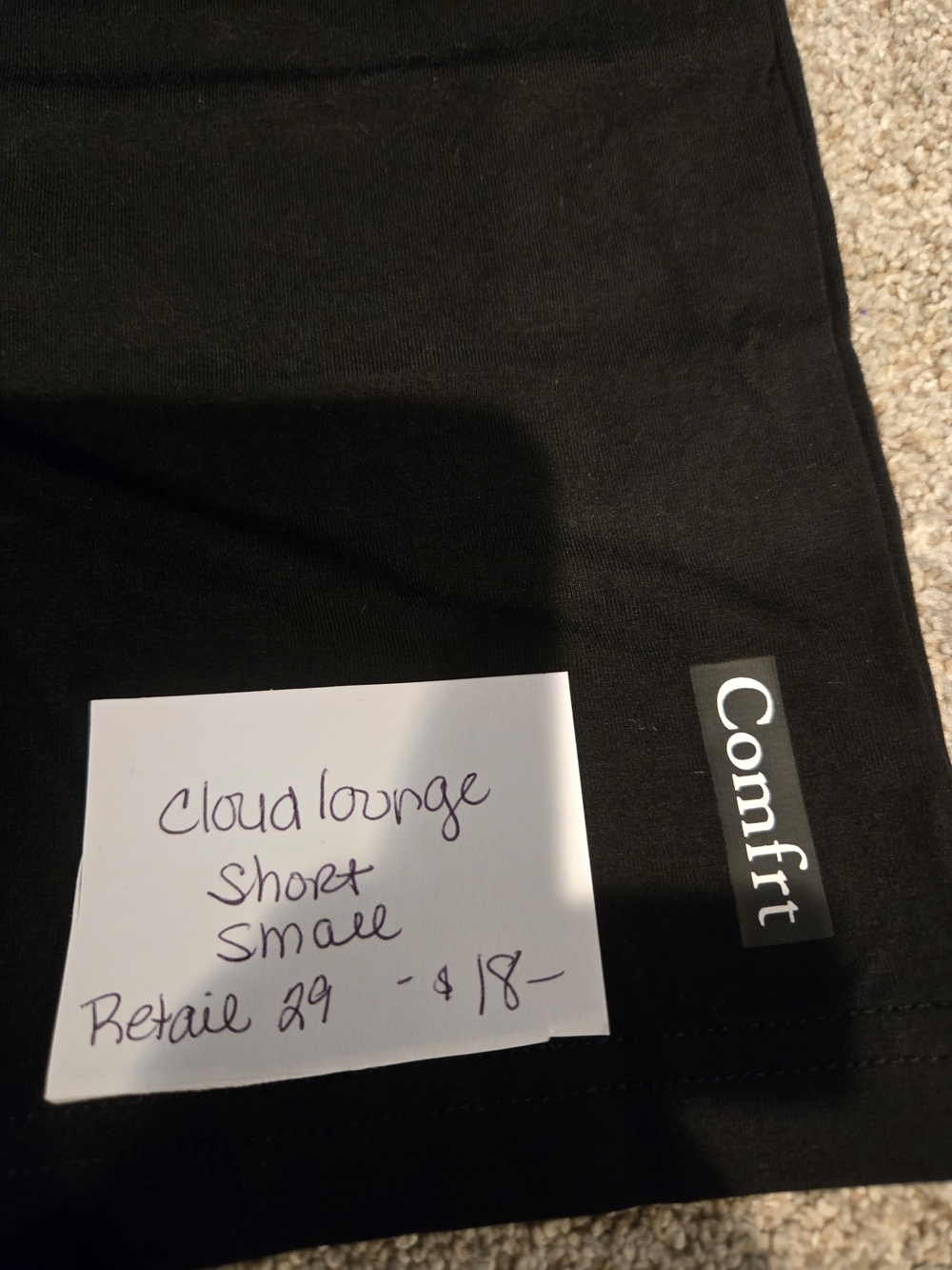 Comfrt Cloudz Lounge Black Shorts